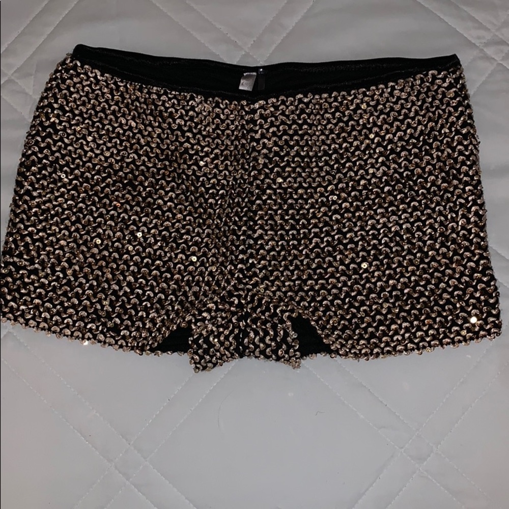 Gold Sequin Shorts